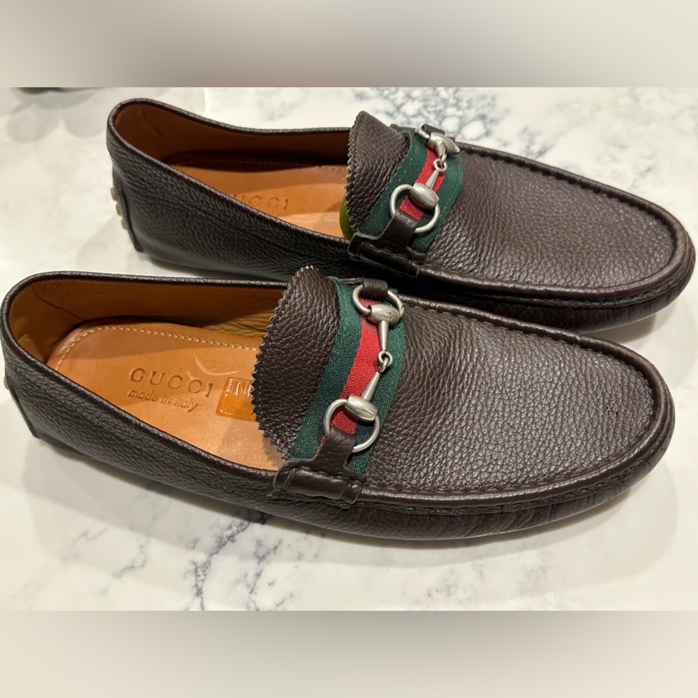 Gucci Damo Leather Horsebit Driver